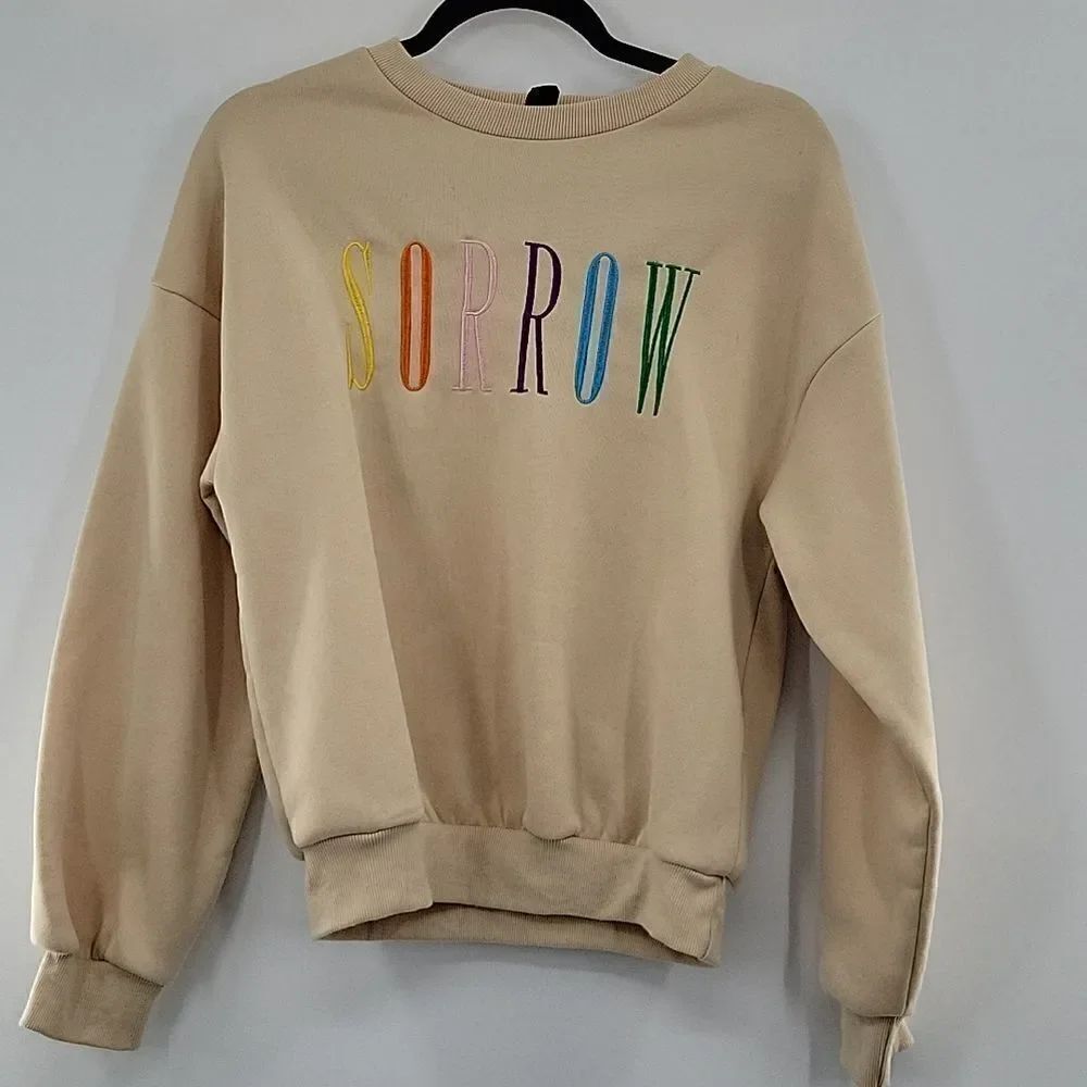 3For$20 Shein Cream Sweatshirt w/ color letters size 4